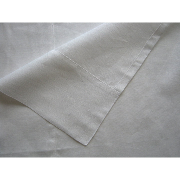 White linen flat sheet, 170 GSM, OEKO-TEX | LinenOwl