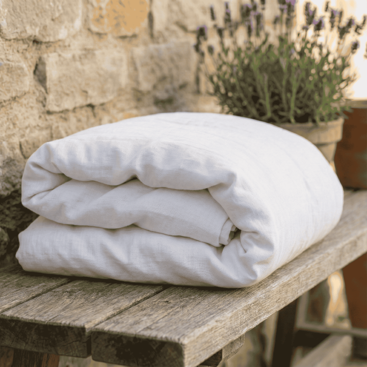 White linen duvet cover, 170 GSM, OEKO-TEX | LinenOwl