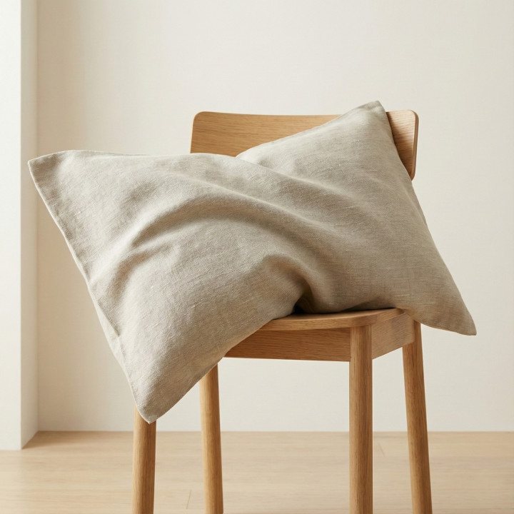 Oatmeal linen pillowcase — Housewife, 170 GSM | LinenOwl