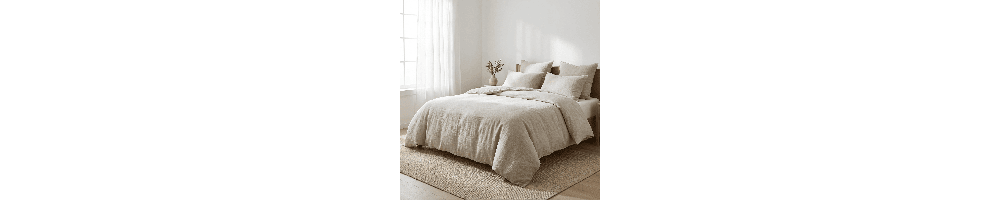 Linen Duvet Covers — White & Oatmeal, 170 GSM | LinenOwl